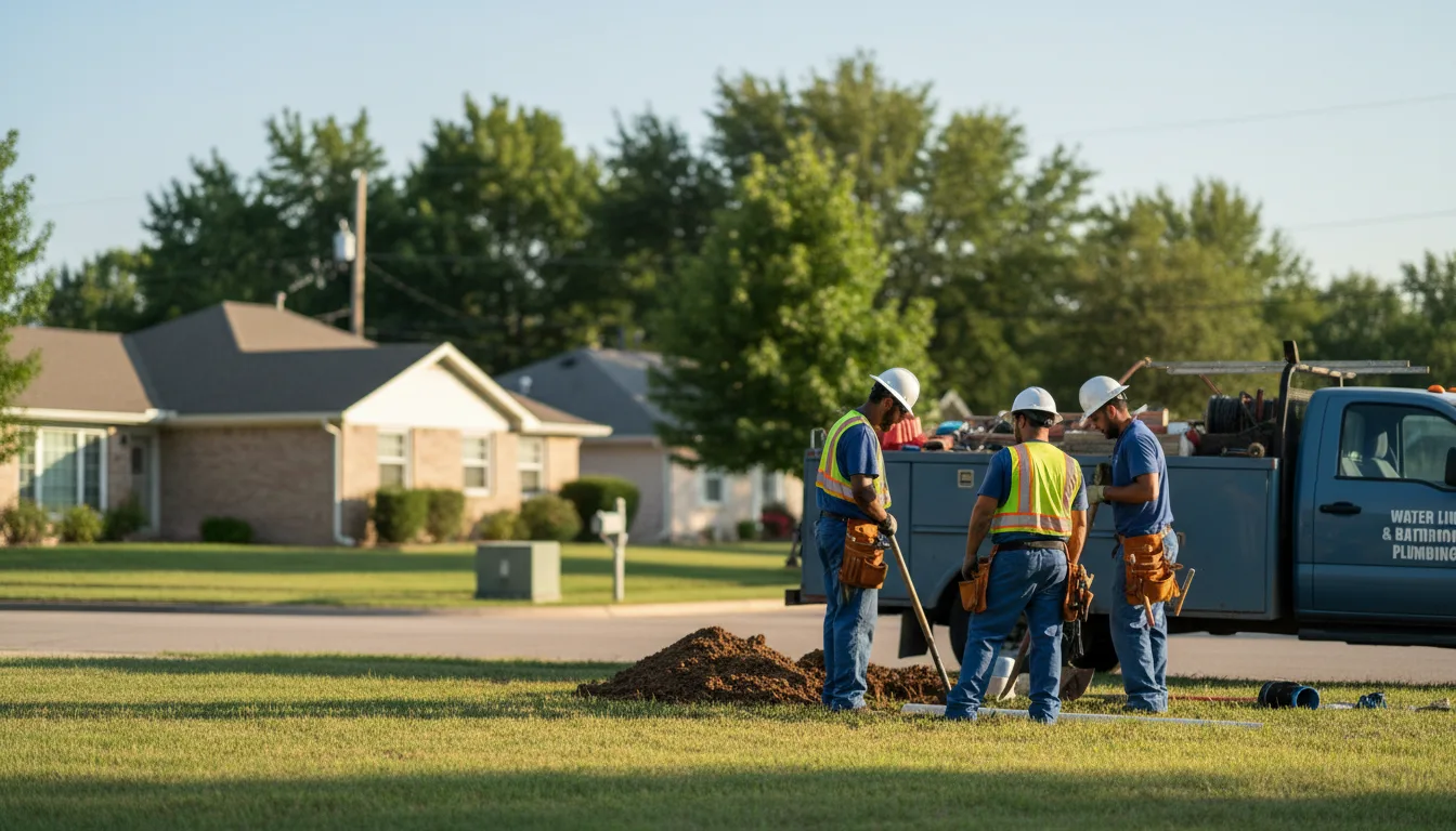 Residential water line and bathroom plumbing service in Brooker, FL
